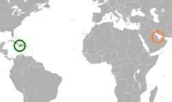 Lage von Haiti und Katar