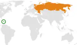 Lage von Haiti und Russland