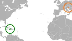Lage von Haiti und Slowenien