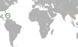 Lage von Haiti und Vietnam