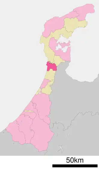 Lage Hakuis in der Präfektur