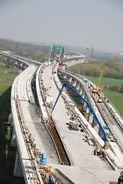 Abzweig Planena der Saale-Elster-Talbrücke