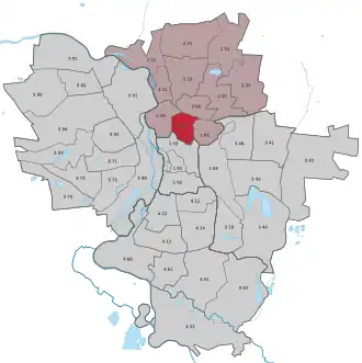 Lage des Stadtteils Paulusviertel (Halle) in Halle (Saale) (anklickbare Karte)