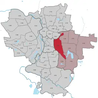 Lage des Stadtteils Freiimfelde/Kanenaer Weg in Halle (Saale) (anklickbare Karte)