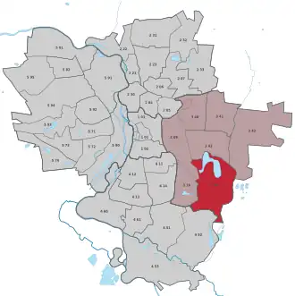 Lage des Stadtteils Kanena/Bruckdorf in Halle (Saale) (anklickbare Karte)