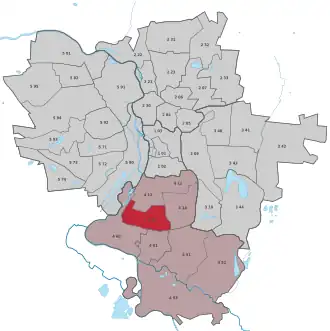 Lage des Stadtteils Südstadt (Halle) in Halle (Saale) (anklickbare Karte)