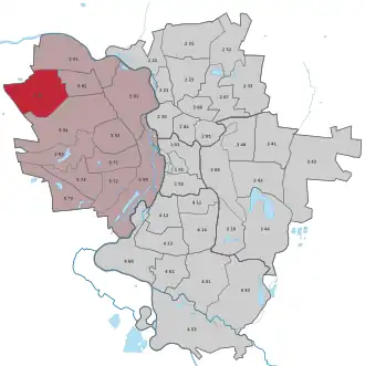Lage des Stadtteils Dölau (Halle) in Halle (Saale) (anklickbare Karte)