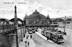 Der Hauptbahnhof auf einer Postkarte um 1900