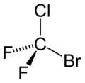 Strukturformel von Bromchlordifluormethan