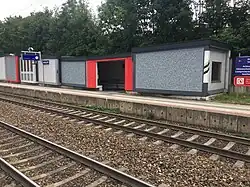 Blick auf Bahnsteig 1, August 2019