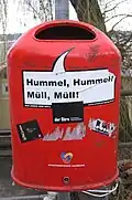 „Hummel, Hummel! Müll, Müll!“ Hamburger Rote Mülleimer