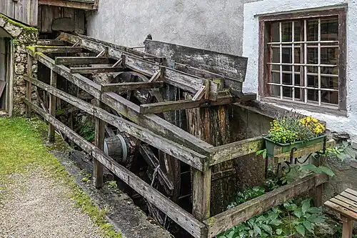 Wasserrad als Antrieb