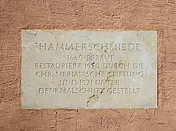 Hammerschmiede, Informationstafel