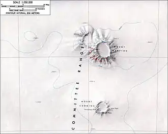 Topografische Karte des Mount Hampton (Maßstab&nbsp;1:250.000)
