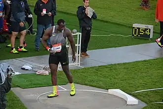 Franck Elemba Rang fünfzehn mit 19,74&nbsp;m