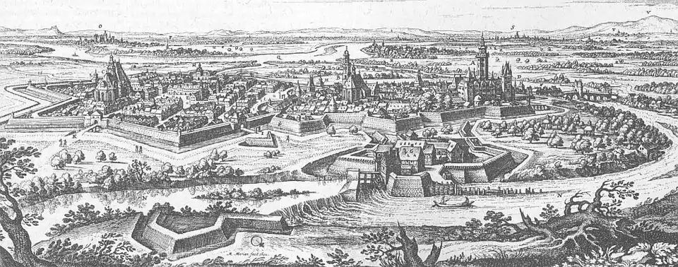 Hanau – Auszug aus der Topographia Hassiae von Matthäus Merian 1655