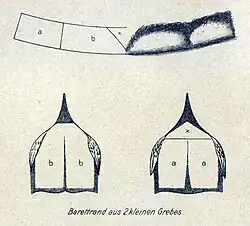 Abb. 2) Barettrand aus zwei kleinen Grebes