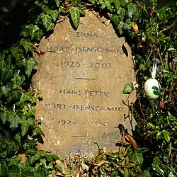 Hans-Peter Hort-Isenschmid (1924–2010) Grafiker, Illustrator und Bühnenbildner. Grab auf dem Friedhof Sankt Margarethen (Nord)