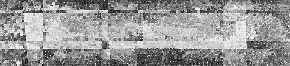 1. Preis im Schülerwettbewerb der Kunstakademie Stuttgart, Schwarzweißfoto des Entwurfs.