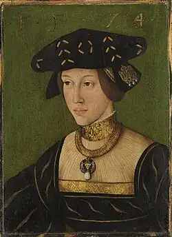 Maria Königin von Ungarn, 1524 im Alter von 19 Jahren, Hans Krell