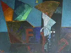 Ruhe, abstrakte Farbfiguration, Öl auf Leinwand, Ende der 1960er Jahre