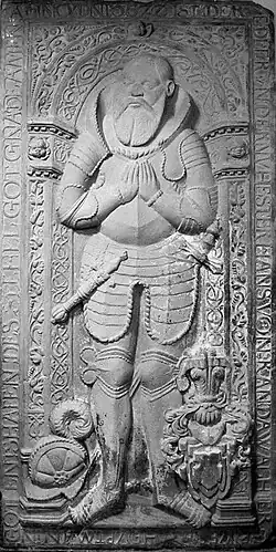 Grabstein des Hans von Randow in der Hornburger Kirche