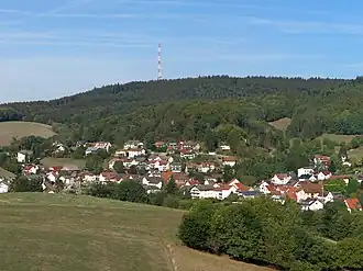 Hardberg von Südwesten, im Vordergrund Unter-Abtsteinach