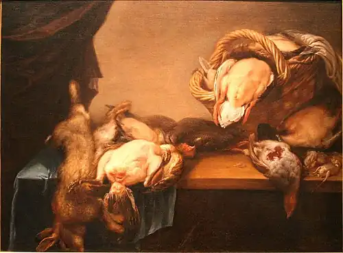 Carel Hardy, Stillleben mit Wild (Mitte 17. Jahrhundert)