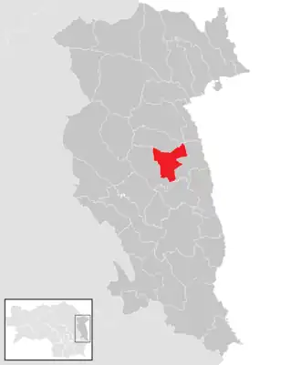 Lage der Gemeinde Hartberg im Bezirk Hartberg-Fürstenfeld (anklickbare Karte)