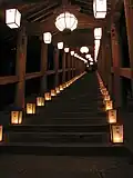 Treppe am Abend des 31. Dezembers