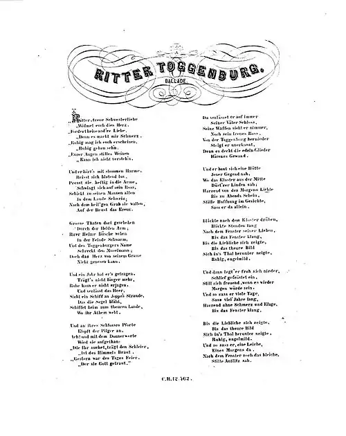 Text aus dem Druck der musikalischen Bearbeitung von Carl Haslinger