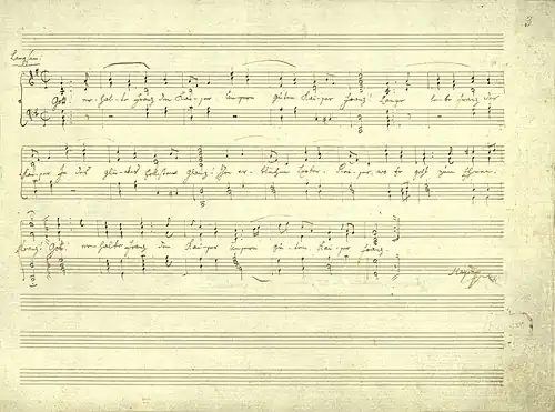 Haydn Kaiserlied Reinschrift