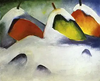 Franz Marc: Hocken im Schnee, 1911