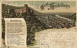 Ansichtskarte mit Ansicht von Heidelberg – 1902