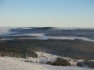 Blick von der Wasserkuppe nach Südosten zum Heidelstein