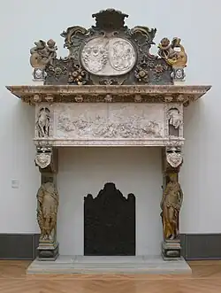 Todeskampf-Kamin aus Schloss Husum, 1612–1615.