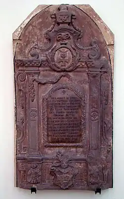 Epitaph zum Andenken des Komturs Carl Friedrich Sohn von und zu Eltz-Rodendorf aus dem Jahre 1784.