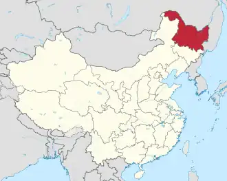 Lage von Hēilóngjiāng Shěng in China