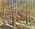 1965: Winterwald, bei Zollikon (60 × 73 cm)
