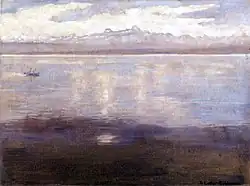 Säntis II, Öl auf Malkarton