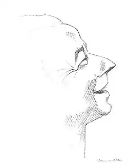 Heinz Rühmann, Zeichnung von Hans Pfannmüller, 1956