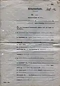 Heiratsurkunde vom 11. Sep. 1937