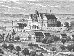 Die Heldenburg in Salzderhelden um 1654