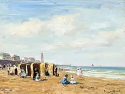 Badegäste am Strand von Scheveningen