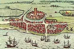 Helsingborg 1589 nach Georg Braun
