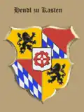 Wappen der Louise Gräfin von Hendl zu Kasten († 1. August 1886)