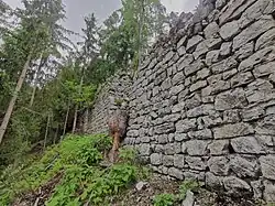 Blick entlang der Südseite der Ringmauer