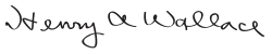 Wallaces Unterschrift