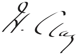 Unterschrift von Henry Clay