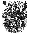 Gräfliches Familien­wappen Herber­stein, 16.&nbsp;Jahr­hundert, Kupferstich, OÖLA, Landschafts­akten IV. Bd. 232, Historisches Jahrbuch der Stadt Linz